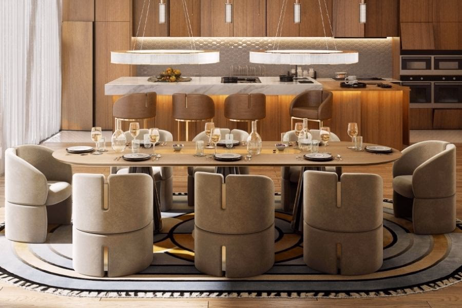 Thảm trải sàn phòng ăn cần có có độ bền và khả năng thấm hút