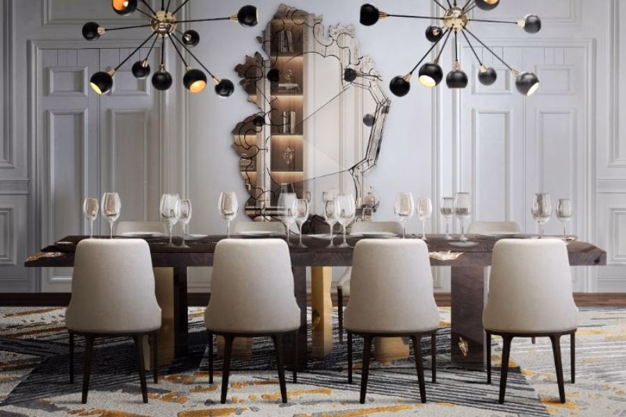 Chọn thảm phù hợp với phong cách nội thất để không gian phòng ăn tinh tế