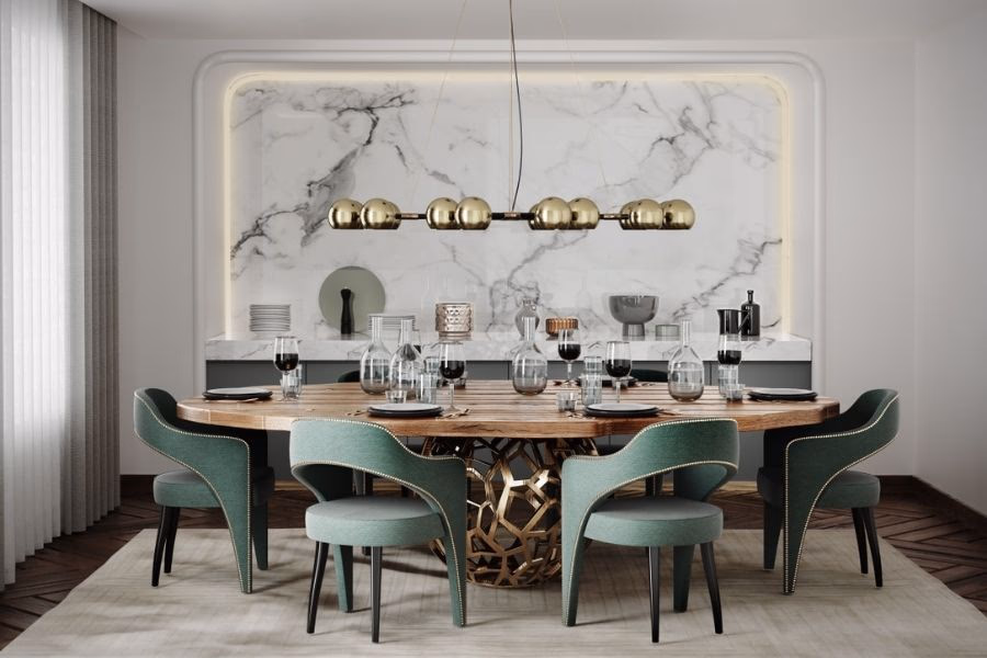 Thảm trải phòng ăn: Tác phẩm bespoke cho gian bếp hiện đại