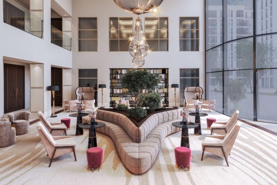 Thảm trải sàn khách sạn giúp tạo ra không gian sang trọng