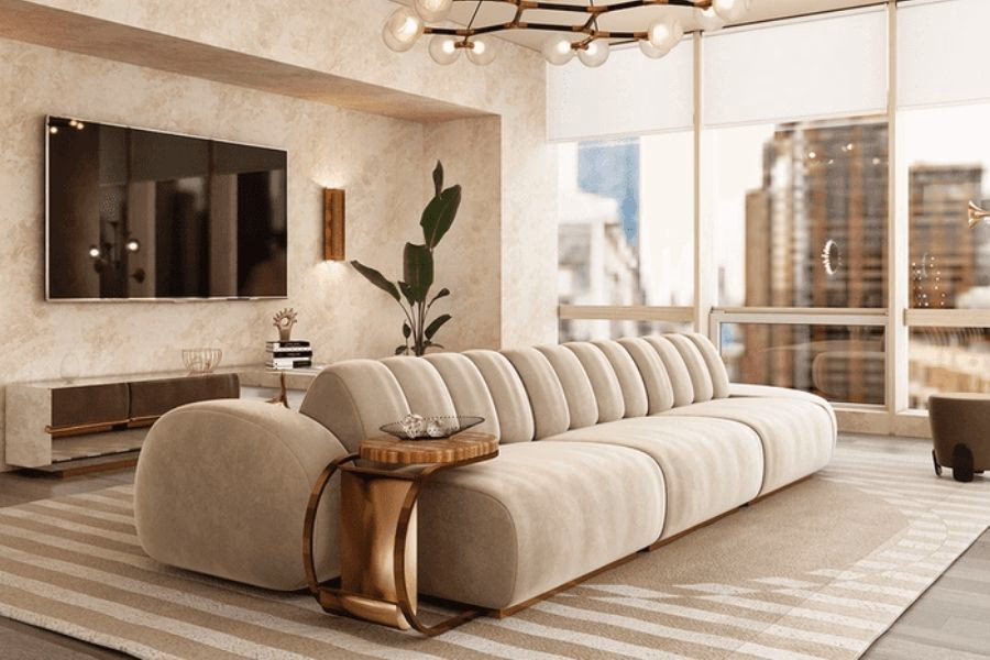 Chọn chất liệu thảm trải sofa phòng khách phù hợp với nhu cầu sử dụng