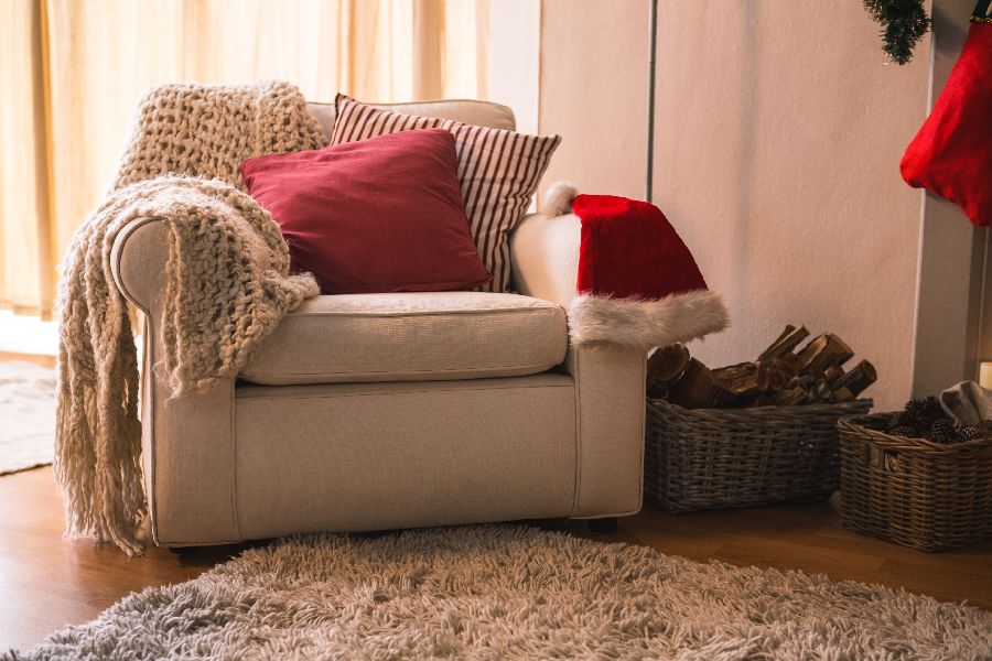 Thảm trải phòng khách lông xù màu trung tính