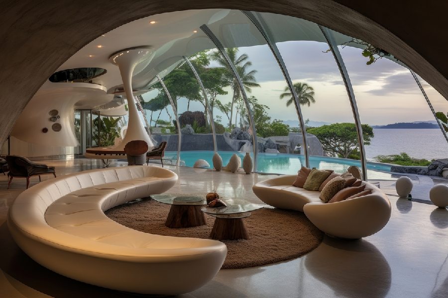 Thảm tròn phòng khách chất liệu Wool