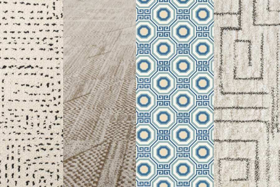 Mẫu Hoạ tiết Thảm phòng ngủ phong cách Địa Trung Hải