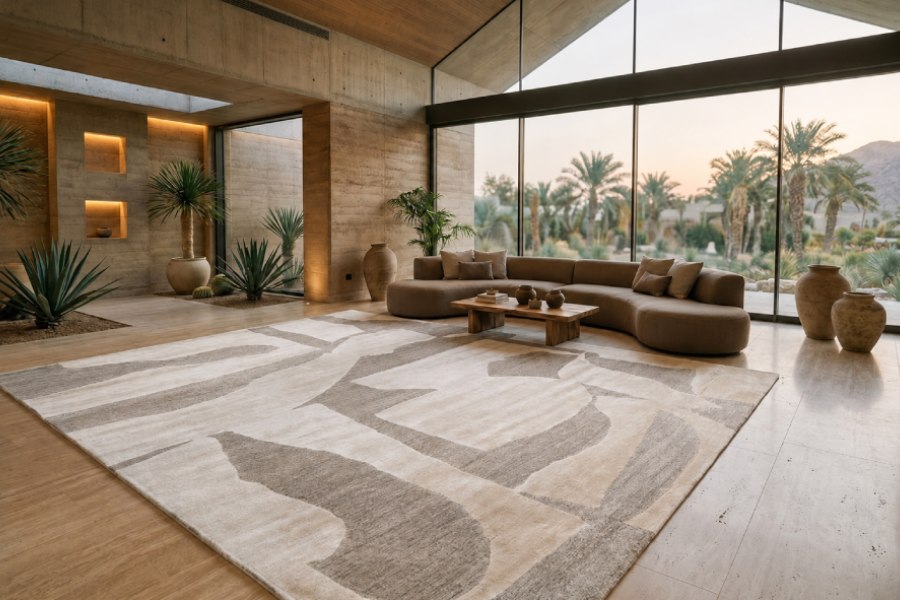 thảm dệt thủ công cho biệt thự luxury