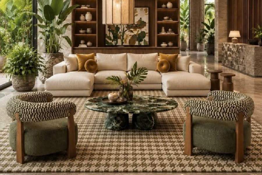 Có nên mua thảm sofa phòng khách lông ngắn? 3