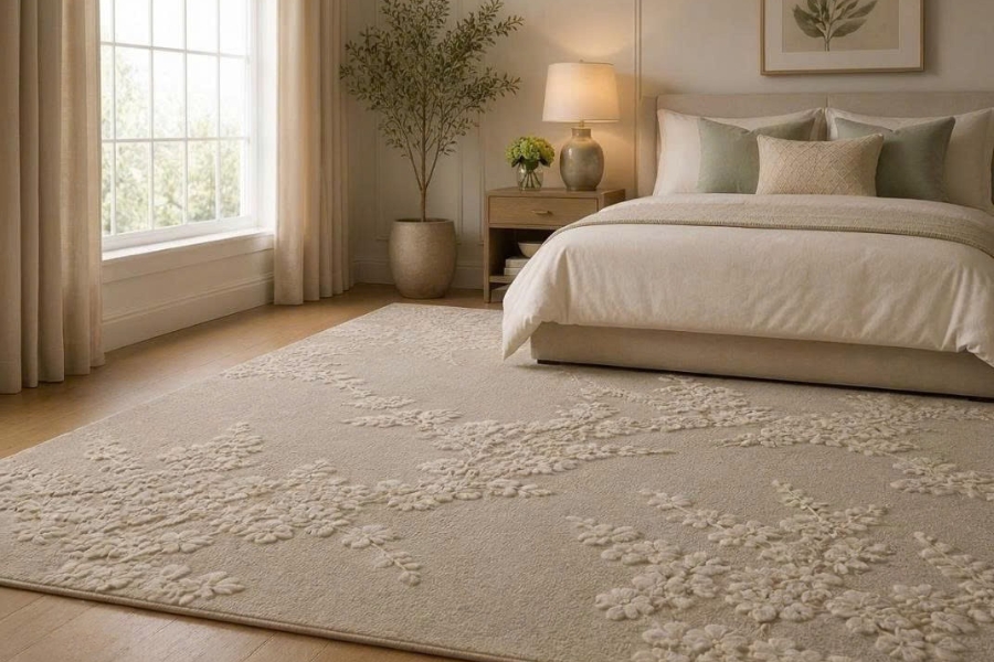 mẫu thảm dệt thủ công trang trí phòng ngủ 10
