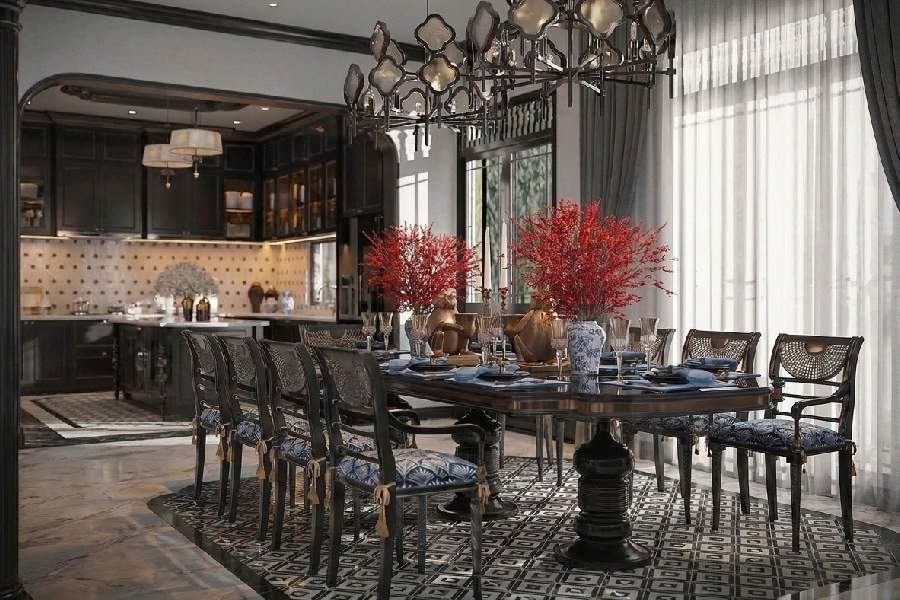 Thảm trải sàn phong cách Indochine
