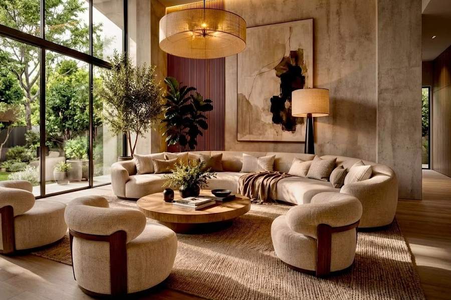 Thảm trải sàn phong cách Japandi