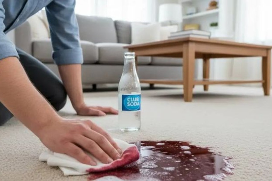 Cách loại bỏ vết rượu vang trên thảm trải sàn 8