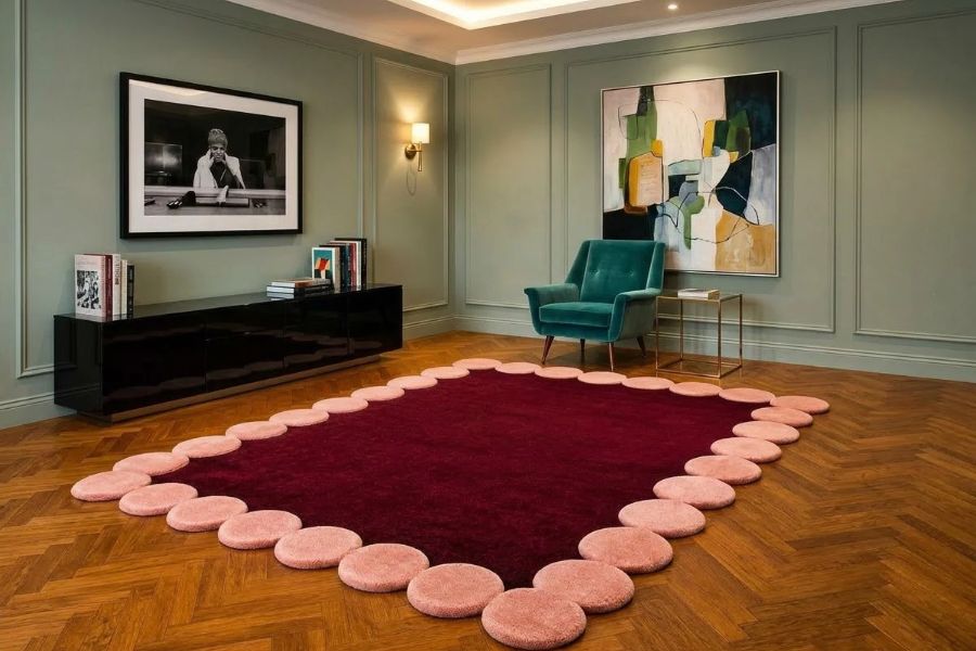 Các mẫu thảm 3D cắt shape theo yêu cầu, thảm trải biệt thự, căn hộ penthouse cao cấp 3